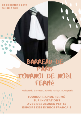 Affiche tournoi noel barreau